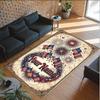American Patriotic Theme Crystal Velvet Rug Personalized Custom Name Text Soft Floor Mat Home Decor