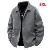 8XL Übergröße Jacke Herren Vintage Jacke Mantel Mode Lässig Einfarbige Mäntel Herren Frühling Herbst Oberbekleidung Große Größe 8XL