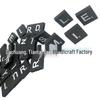 English Alphabet Pine Wood Blocks: Black Background with White Text - Children's Educational Puzzle Game