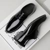 New Dress Leather Shoes Bright Leather Patent Leather Men's Business Pointed Leather Men's Shoes Trend