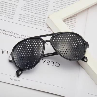 Vision Care Exercise Glasses Anti-Fatigue Device Lightweight Eyeglasses Black Silver Unisex Vision Improve Glasses