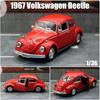 Retro Klasický 1967 Volkswagen Brouk 5palcové kovové auto Simulace Odlévaný a Hračka Vozidlo RMZ city 1:36 dárků ze slitinových modelů pro děti