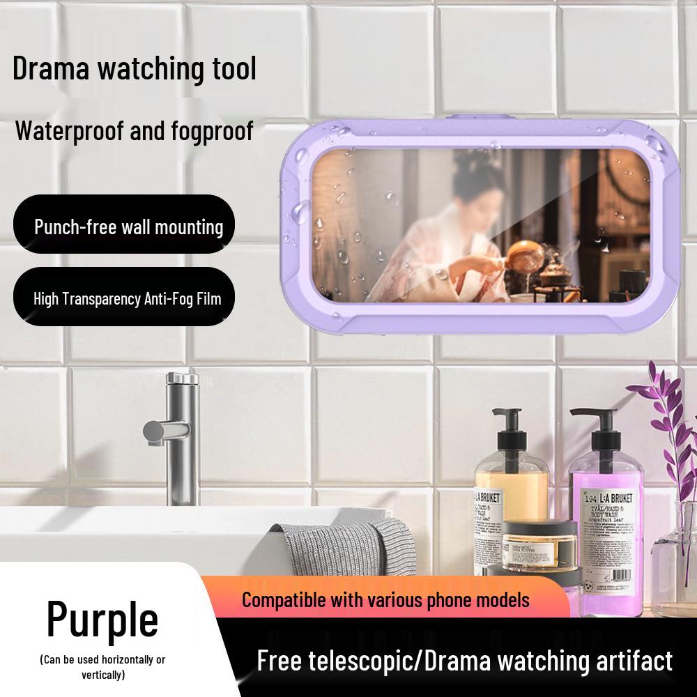 Waterproof Anti-Fog Rotatable Phone Holder for Bathroom & Kitchen
