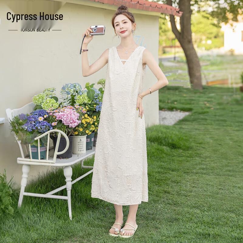 Sibaisha V-Neck Sleeveless Midi Dress S