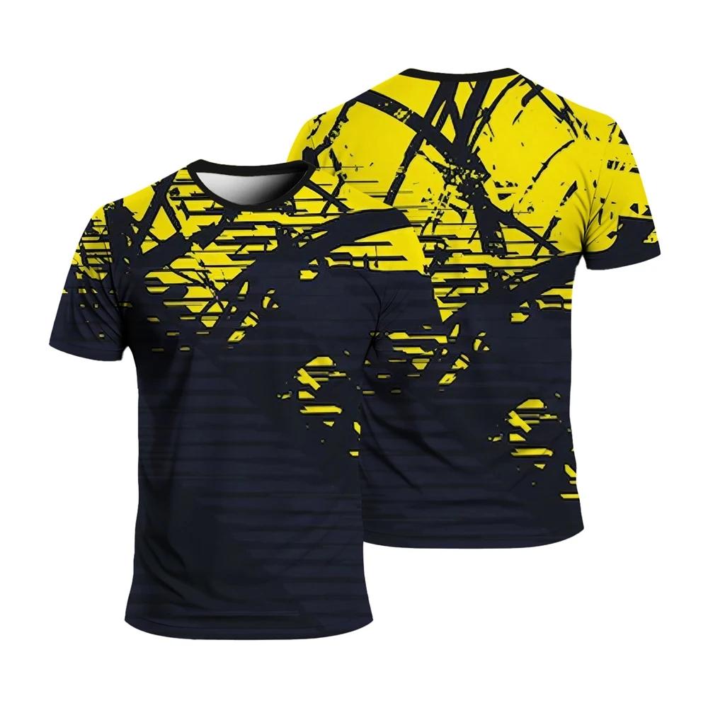 Summer Sports Men's T-shirt Loose and Comfortable Daily Casual Round Neck Needle Eye T-shirt