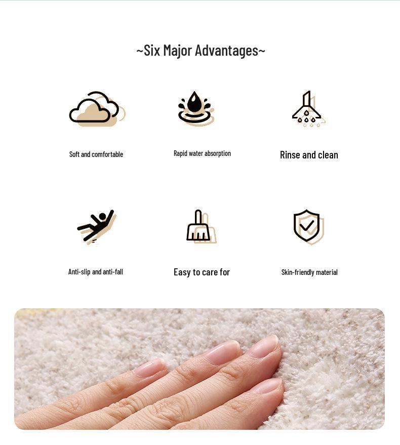 French Retro Non-Slip Bedside Rug - Washable Thickened Floor Mat for Bedroom or Balcony