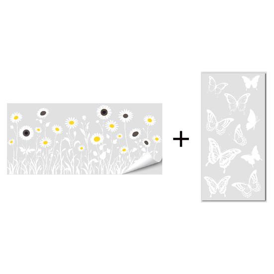2Pcs Static Glass Sticker Glue-Free Electrostatic Window Clings Double Side Waterproof Window Decors for Glass Doors