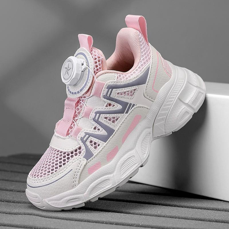 Girls Breathable Mesh Sneakers Kids 4-12 Years Old Lightweight Casual Dad Shoes Fall Winter