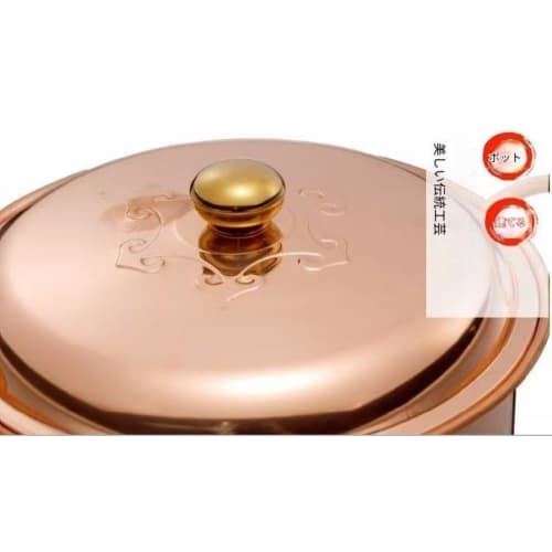 Bayosou Pure Copper Pot, Copper Soup Pot, Handmade, Thick, Stew Pot, Deep, Thick, Suitable for Breakfast, Gas Stove, Induction, Easy To Clean, Traditi