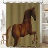 Pferd Duschvorhang Vintage Reitkunst Badezimmer Dekor Western Bauernhaus Duschvorleger Rustikal Wildpferd Muster Waschbar