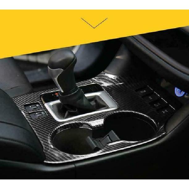 Carbon Fiber Gear Shift Box Panel Cover Trim For Toyota Highlander 2015-2019
