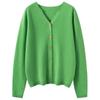 Chic Candy Color Women's Cashmere Cardigan - Slimming Long Sleeve Autumn/Winter Top
