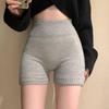 Students New Korean Anti-exposure Versatile Safety Pants Thermal Shorts Knitted High-waisted Leggings Women Clothing