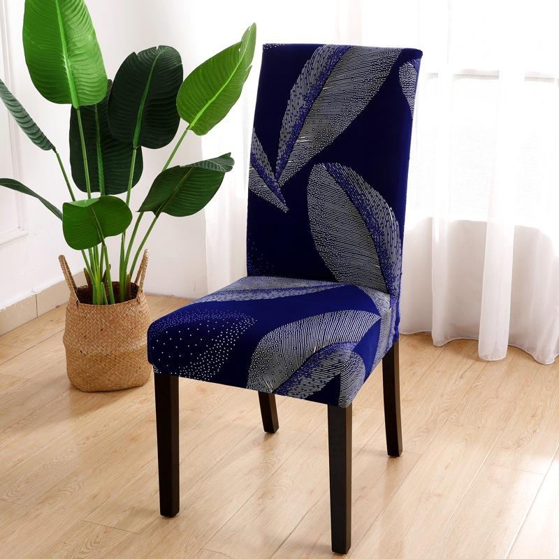 Printed Chair Cover Elastic Seat Chair Cover Living Room Detachable Washable Stretch Banquet Hotel Restaurant Set