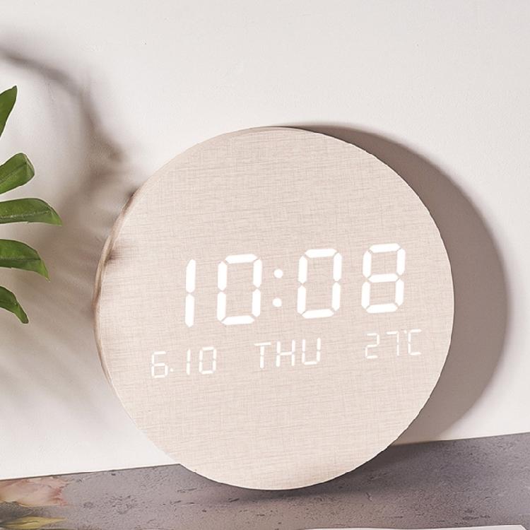 Minimalists LED Clock Table Wall Clock with Temperature Display, Table Clock Alarm Clock for Workspaces and Bedrooms