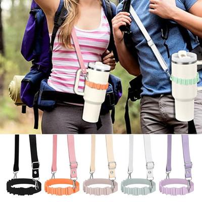 Adjustable Water Bottle Shoulder Strap Universal Silicone Cup Holder Water Bottle Holder  Travel
