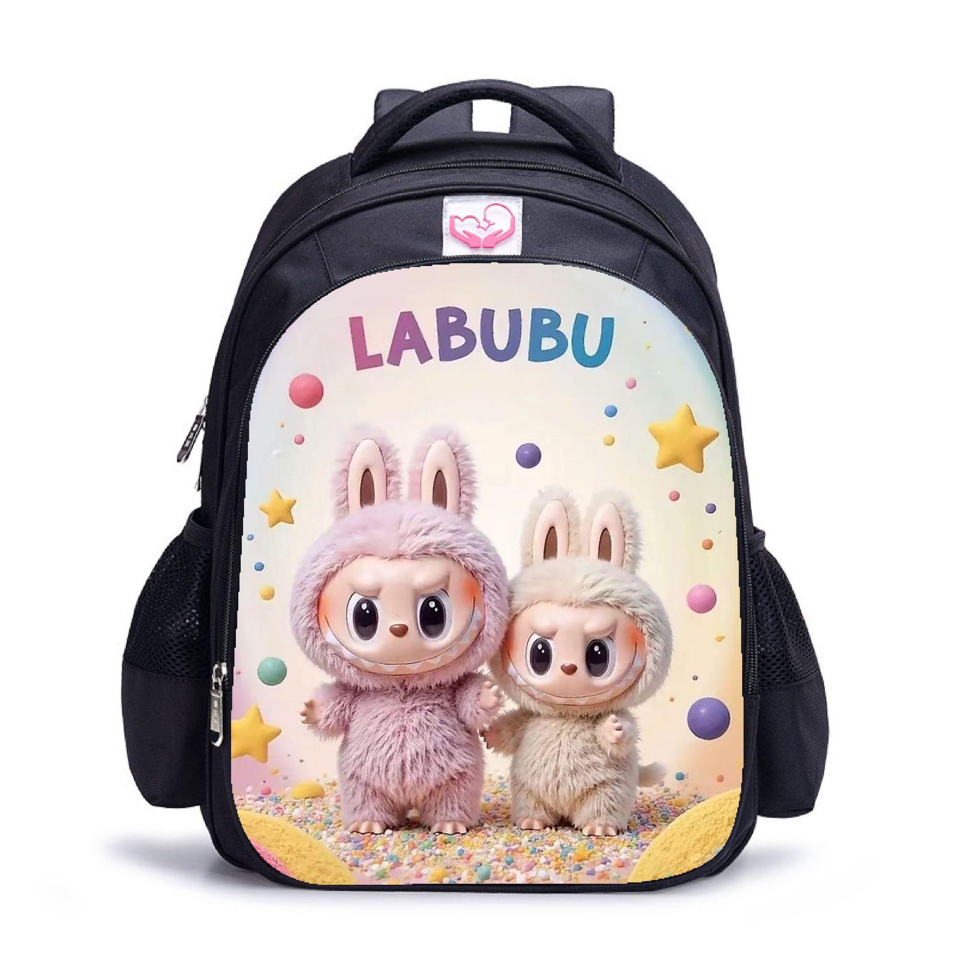 

Labubu модний дитячий шкільний рюкзак для дитячого садка чорний чоловічий та жіночий рюкзак мультяшний студентський рюкзак 5529 S