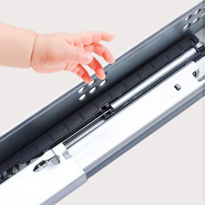2Pc/1Pair Rebound Press Push To Open Under Mount Furniture Kitchen Bath Drawer Slide Rail Runner Dtc Brand 25Kg