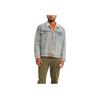 Levis FW22 Washed Shearling Long Sleeve Denim Jacket Men Jacket Blue 16365-0070