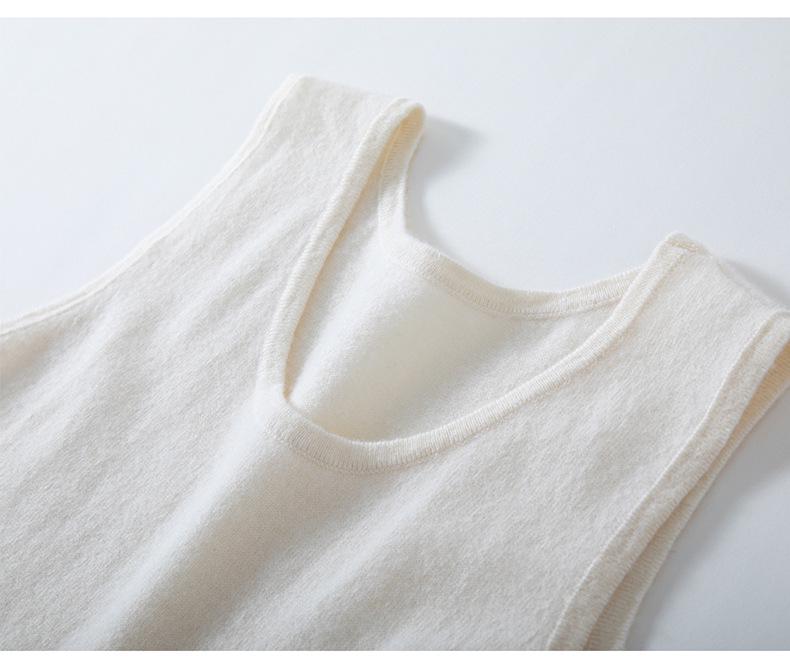 Women's Cashmere Knit U-Neck Sleeveless Camisole