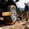 Snow Chains For Trucks 8-Pieces Anti-Slip Traction Reusable Anti Skid Snow Chains Fit 6.5-9.65-inch Tires For SUV Truck RV