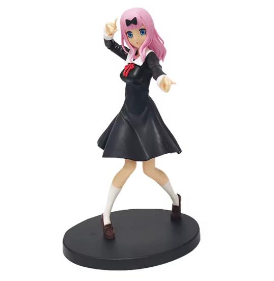 18Cm Anime Figure Love Is War Fujiwara Chika Shinomiya Kaguya Kawaii Girl Action Figure Collectible Model Doll Toy Gift