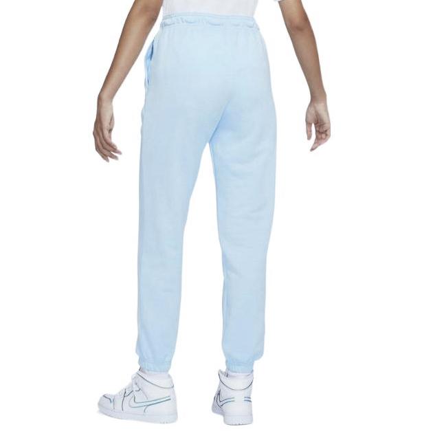 Jordan Logo Print Drawstring Cuffed Mid-Rise Track Pants Women Bottoms Light-Blue DN4576-438