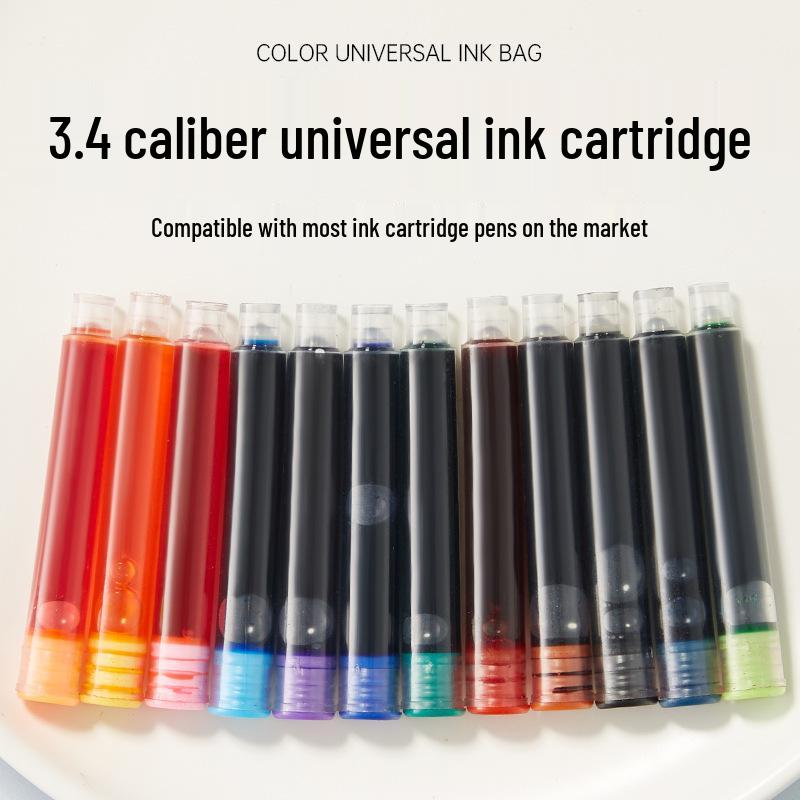 Transparent Fountain Pen: Multi-Color Ink, Student-Friendly, Posture-Correcting, Portable Cartridge Design