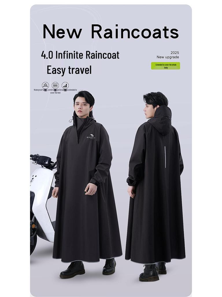 Thickened Waterproof Electric Car Raincoat: Full-Body One-Piece Poncho for Men, Storm-Proof and Enlarged for Adults