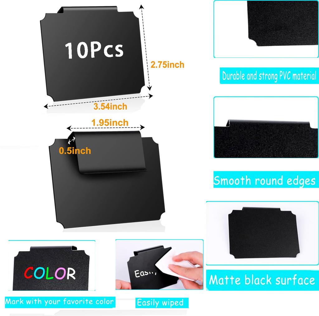 10PCS Basket Labels Clip On Detachable Basket Label Kitchen Food Storage Classification Labels Price MultiFunctional Label Clips