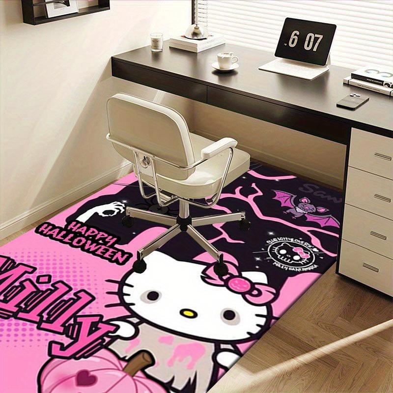 1pc Sanrio Hello Kitty Mermaid Printed Office Carpet Rectangle Rug Under The Table,Perfect Room Decor for Living Room, Bedroom, Kitchen, Non-slip Floo