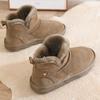 Thick-soled Snow Boots New Winter Fur Integrated Fleece Short Tube Low-top Non-slip Warm Cotton Shoes