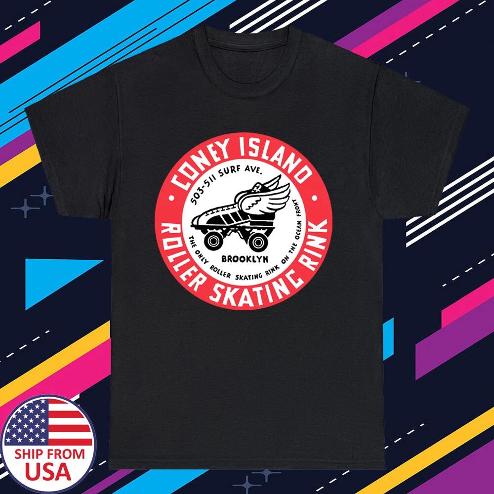 Coney Island Roller Skating Rink Men s Black Size S-5XL 3XL