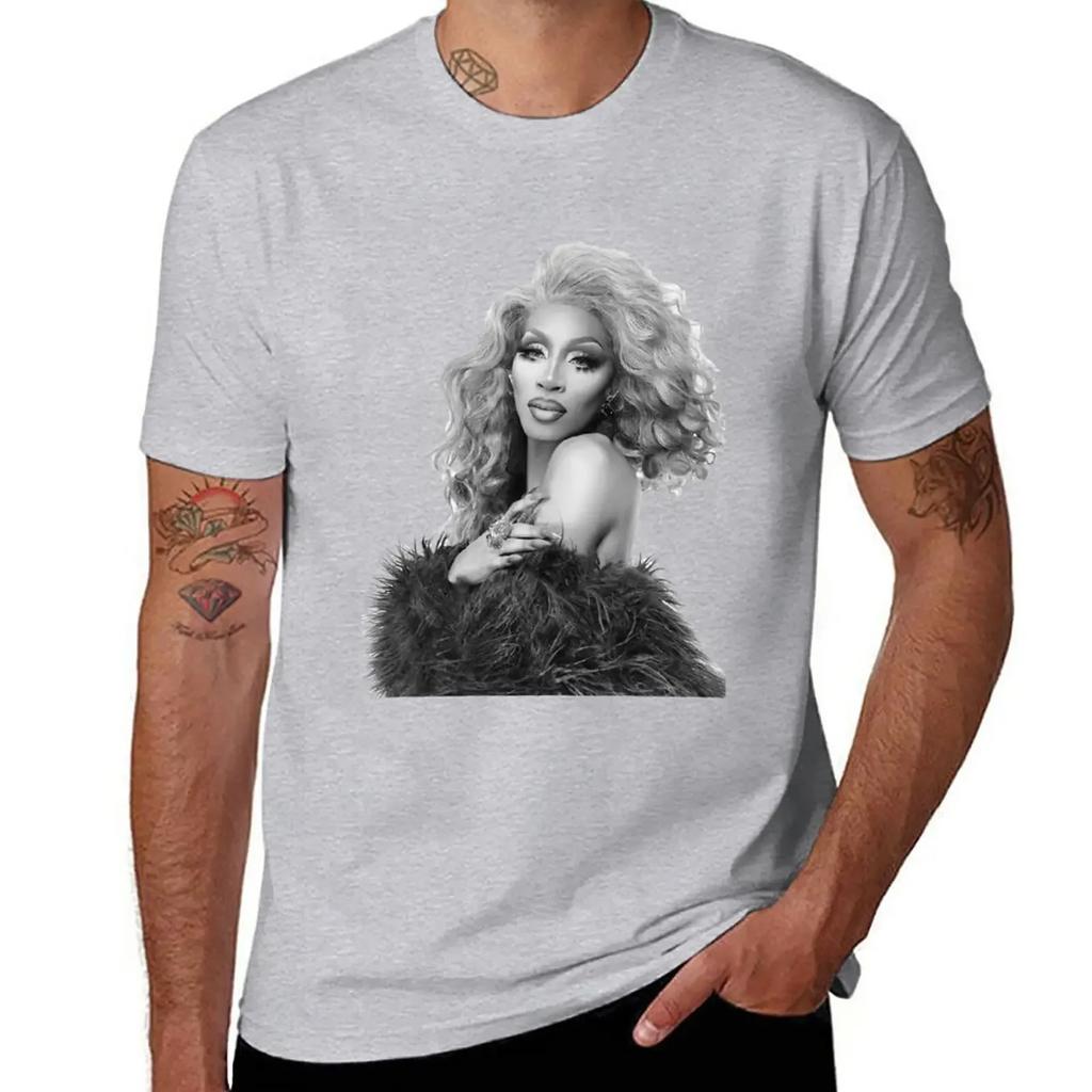 Jaida Essence Hall - Black & White T-Shirt quick drying plus size tops plain black t shirts men