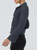 2024 European & American Spring/Autumn Striped Slim-Fit Button-Down Cardigan with Lapel