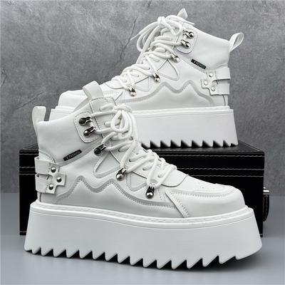 Mote High Tops Ny Mote Designer Menns Snøring Plattform Kasual Skateboard Sko Flats Mannlige Sports Gåsko Joggesko Zapatos Hombre