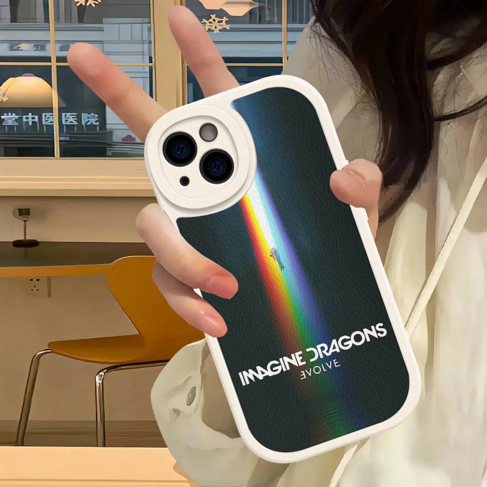 Popular Band I-Imagine D-Dragons Leather Phone Case For IPhone 16 15 14 Pro Max Plus 13 12 11 Silicone Cover