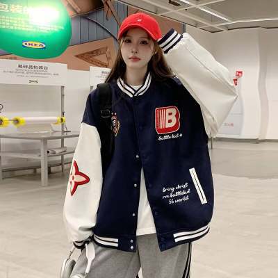 Men's and Women's Baseball-style Loose-fitting Pilot Jacket Coats for Autumn and Winter