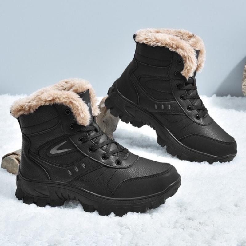 Herrenstiefel 2025 Neu Winter Outdoor Warmhalten Herrenschuhe Wasserdicht Rutschfest Plüsch Sneaker Lässige Wanderschuhe Herren Sneaker