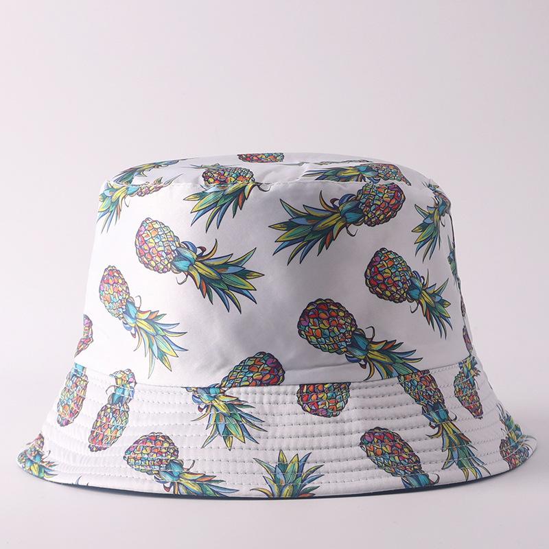 Digital printing small edge bucket hat spring and summer double-sided can wear outdoor sunshade basin hat spot