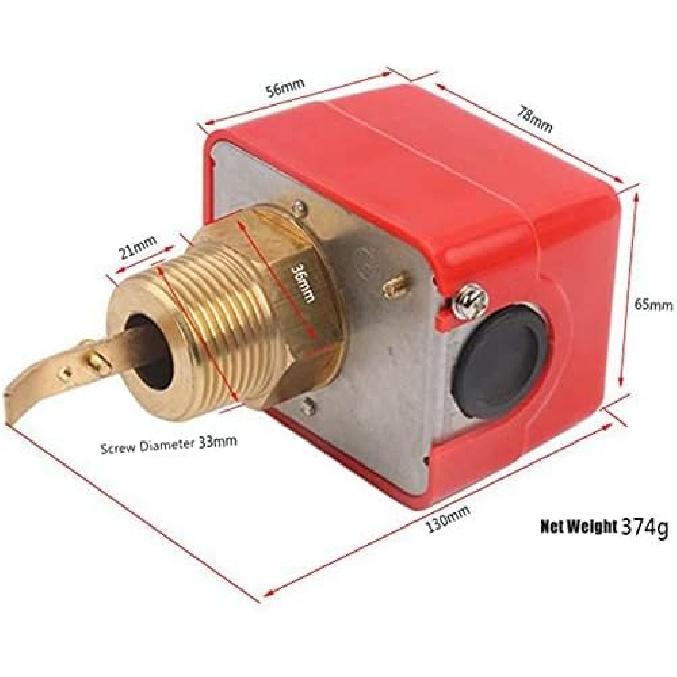 PDT R3/4 HFS-20 Target Flow Controller, Automatic Paddle Type Water Flow Switch, 15A 250V IP54