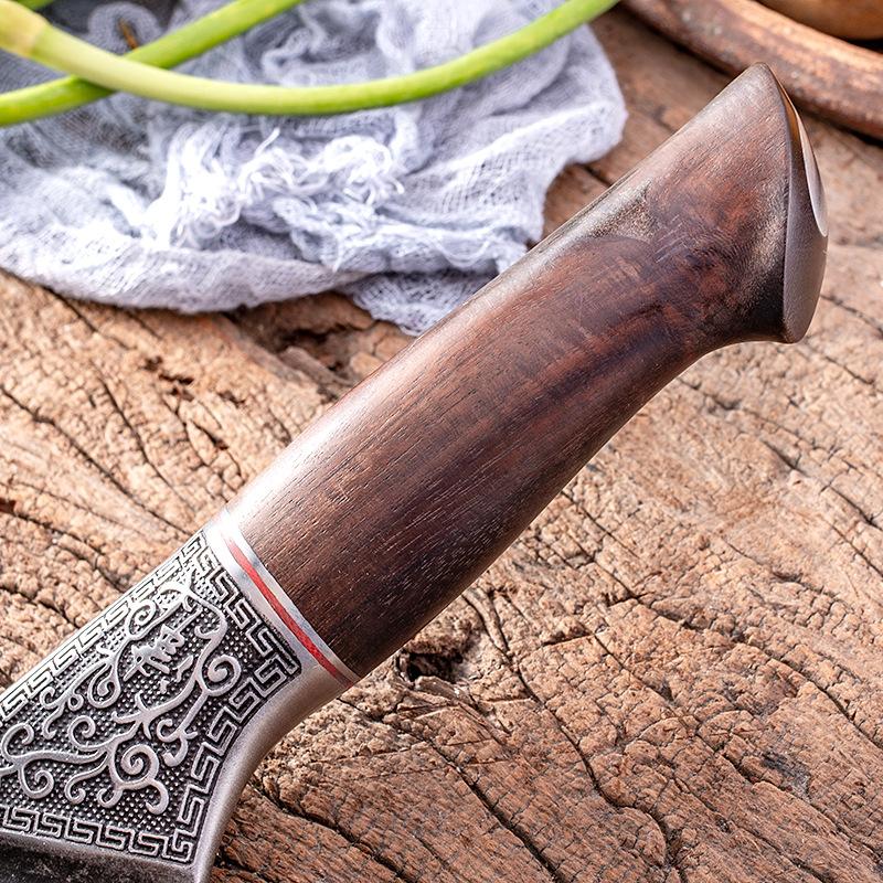 Řeznický nůž z kované oceli Ručně vyráběné kuchyňské nože Sekáček na maso Kuchař Krájení Řezací nůž Řezačka