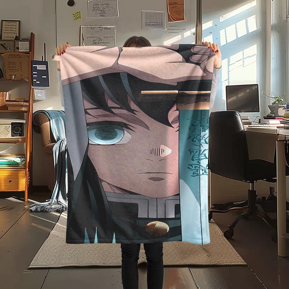 Shinobu Kocho Print Flannel Blanket,High quality Comfortable for All Seasons,Home Decor,Warmth and Comfort,Perfect for Christmas Gifts