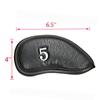 12PCS Golf Club Head Covers Pu Golf Cap Hardcore PU Cap Iron Steel Golf Club Cover 3, 4, 5, 6, 7, 8,