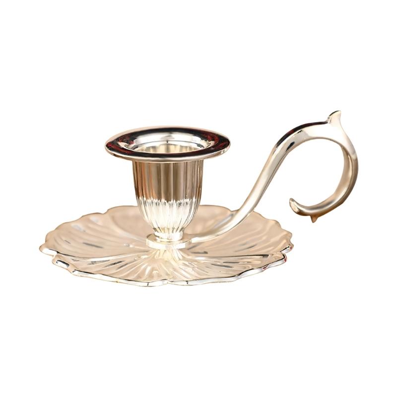 Retro Candlestick Candle Holders Metal Taper Candle Holders for Table Centerpiece Wedding Christmas Home Decorations серебряный