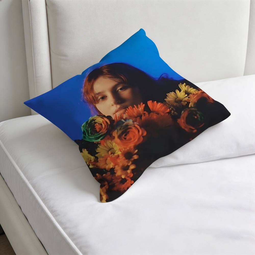 CCharm Singer CClairo Square Pillow Case Soft Decorative Throw Pillow Cover for Home Sofa Bed