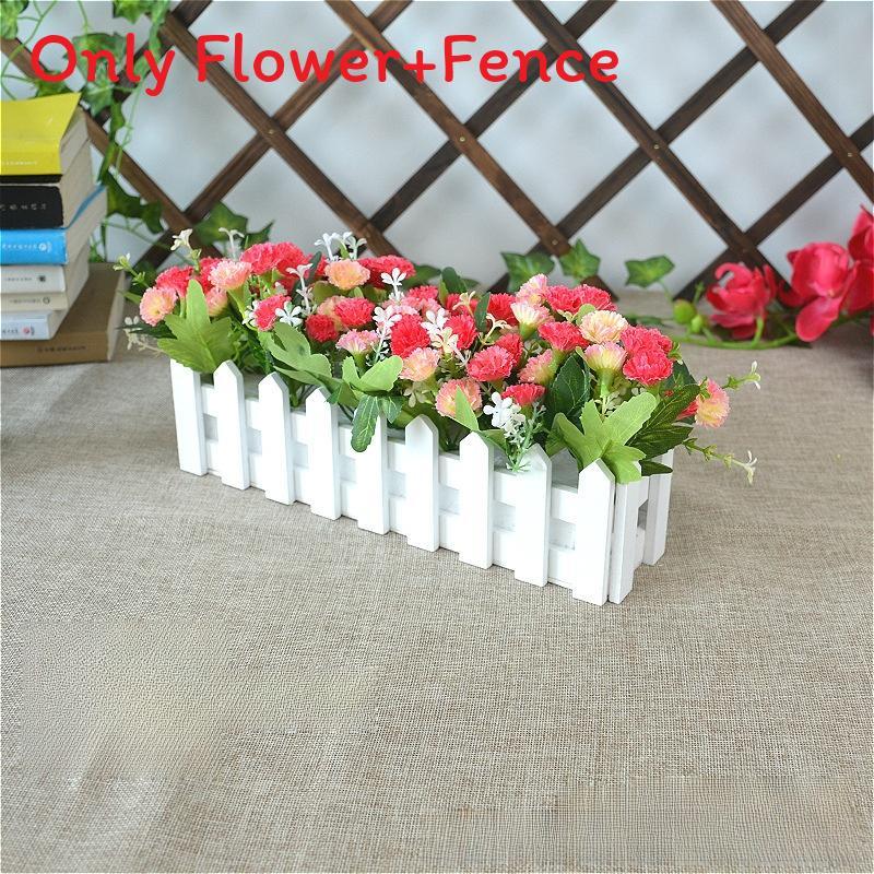 Home Living Artificial Plant Set With Wooden Fence For Wedding Decor And Photo Props