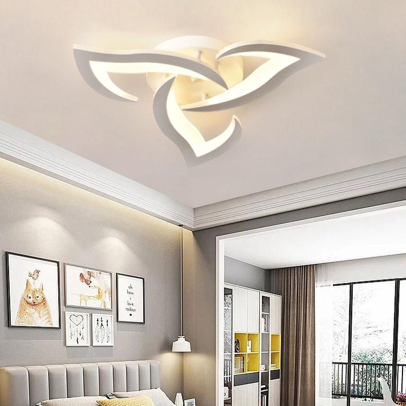 LED Ceiling Light Modern Pentagonal Black White For Living Room Bedroom Balcony Cloakroom Office Indoor Lighting Fixtures