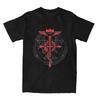 Fullmetal Alchemist T-Shirt Oversized Y2k Brotherhood Alphonse Elric Black Shirt Tee Graphic T Shirts Top Female Male Clothing