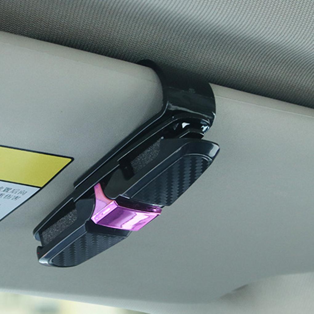 Portable Car Glasses Cases Ticket Card Clamp Car Sun Visor Holder ABS Eyeglasses Auto Accessories